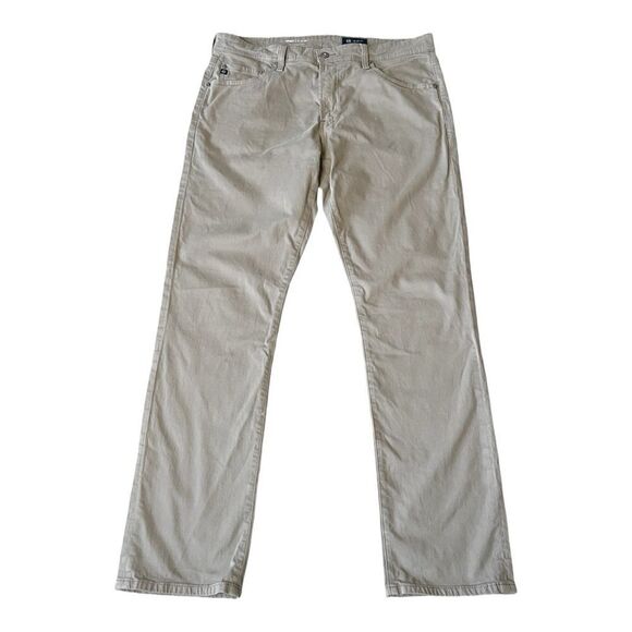 AG Los Angeles Mens Everett Tan Slim Straight Five Pocket Pants Jeans Size 36X32 - Picture 1 of 8